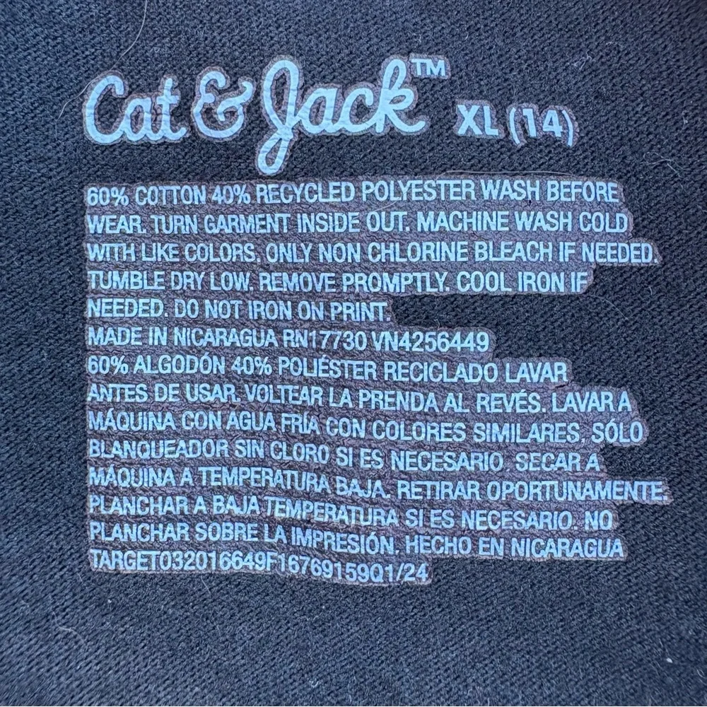 Cat & Jack Black‎ XL Kids Top